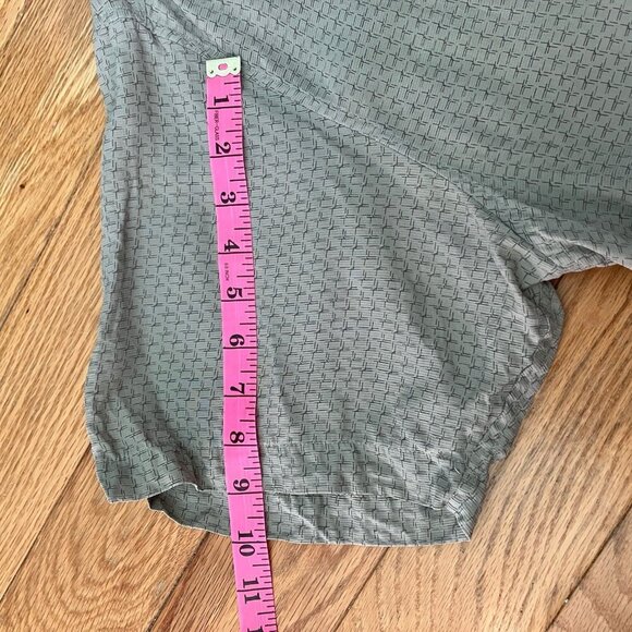 Vintage Denver Hayes Shirt Mens XL Silk Beige Check Print Button Up - Picture 8 of 8